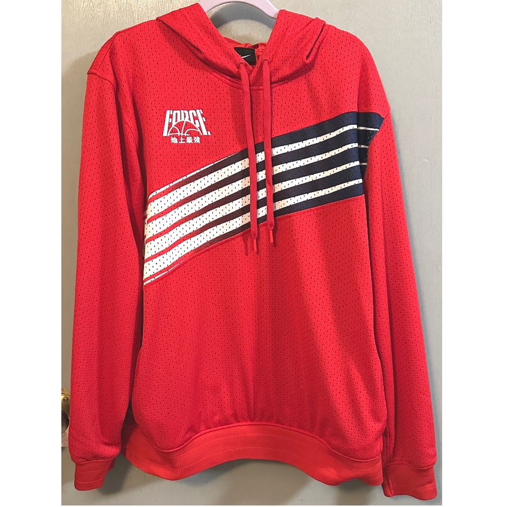 Nike Force KMA Basketball Hoodie Men’s Size CK6388-010 Running Mesh Force NWOT